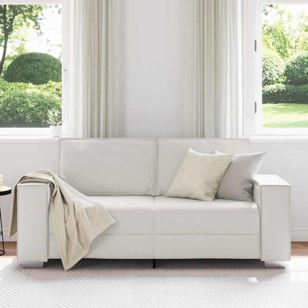 vidaXL Sofa 140cm Balta audinys