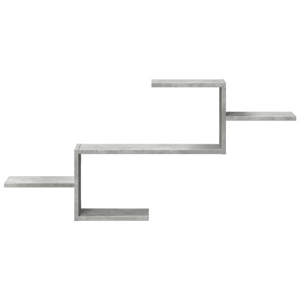 vidaXL Sieninė lentyna, betono pilka, 104x15x49cm, apdirbta mediena