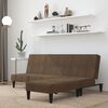 vidaXL Dvivietė sofa-lova su taburete, ruda, mikropluo&scaron;to audinys