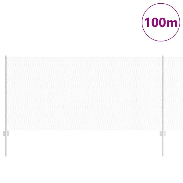 vidaXL Tvora su stulpais Sidabro 1 x 100 m Plienas