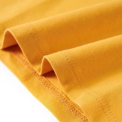 Vaikiški marškinėliai ilgomis rankovėmis, geltonai rudi, 92 dydžio
