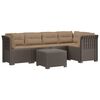 vidaXL 5-vietė sodo sofa su pagalvėlėmis Rataninio i&scaron;vaizdos PP
