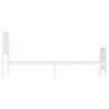 vidaXL Lovos rėmas su galvūgaliu/kojūgaliu, baltas, 100x190cm, metalas