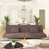 vidaXL Dvivietė sofa-lova su dvejomis pagalvėmis, taupe, audinys