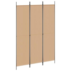 vidaXL 3-panelis kambario skirstytuvas Smėlio 150 x 220 cm Audinys