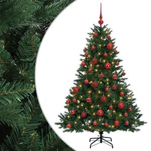 vidaXL Dirbtinė kalėdinė eglutė su rutuliuku 120 cm 150 LED