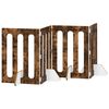 vidaXL Sulankstomas &scaron;unų tvora 4 pcs Rūkytas Ąžuolas 201 x 38 x 70 cm