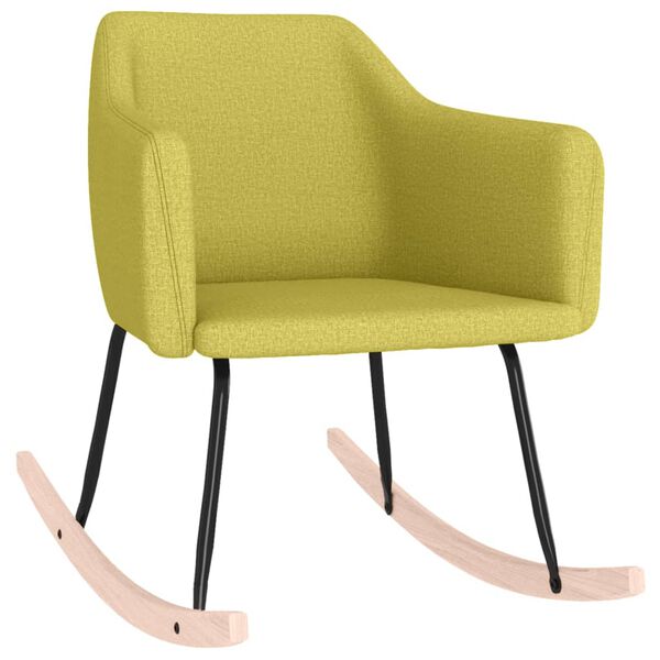 vidaXL Supama kėdė, žalios spalvos, audinys