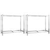 vidaXL Stovai padangoms, 2vnt., sidabriniai, 110x40x110cm, plienas