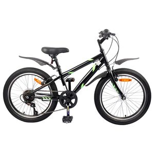 vidaXL Vaikų Dviratis 24 Colių 6-Speed 8-12 metų Juoda