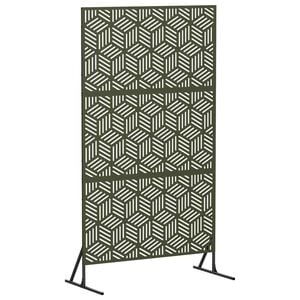 vidaXL Privatumo žaliuzės 100 x 50 x 180 cm Plienas Alyvuogių žalia