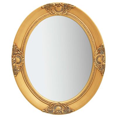 vidaXL Sieninis veidrodis, auksinis, 50x60cm, barokinio stiliaus