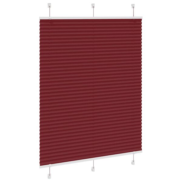 vidaXL Plisuota žaliuze Bordo raudona 105x100 cm Audinio plotis