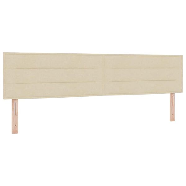 vidaXL Galvūgalis su galvūgalio Kreminė 200 cm Dirbtinė oda