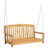vidaXL Sūpynės suolas 114 x 61 x 61,5 cm Kieto teka medžio Natūrali