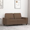 vidaXL Dvivietė sofa, rudos spalvos, 120cm, audinys