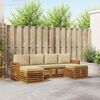 vidaXL Sofų komplektai su pagalve 6 pcs Natūralus ir bežinis