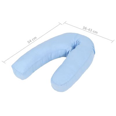 vidaXL J-formos pagalvė nėščiosioms, 54x(36-43)cm, mėlyna