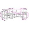 vidaXL Lauko sofos komplektas su pagalve 6 pcs Natūralus ir grietinėlė