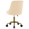 vidaXL Pasukamos valgomojo kėdės, 2vnt., kreminės spalvos, aksomas