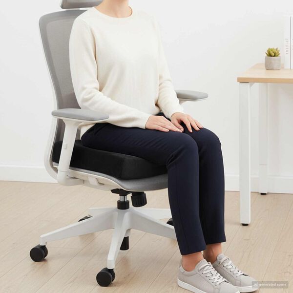 vidaXL Sėdynės pagalvėlė Juoda 40 x 40 x 11 cm PU putos