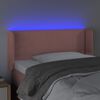vidaXL Galvūgalis su LED, rožinės spalvos, 103x16x78/88cm, aksomas
