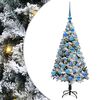 vidaXL Dirbtinė Kalėdų eglutė Balta 120 cm PVC ir Plienas ir Plastikas