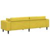 vidaXL Sofa su pagalve Geltona 250 x 77 x 76 cm Aksomas