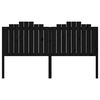 vidaXL Lovos galvūgalis, juodas, 186x4x110cm, pu&scaron;ies medienos masyvas