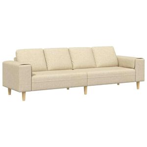 vidaXL Svetainės sofa Kreminė 250 x 77 x 76 cm Poliesteris