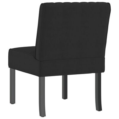 vidaXL Poilsio kėdė, juodos spalvos, aksomas