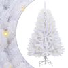 vidaXL Dirbtinė Kalėdų eglutė su 150 LED Balta 120 cm PVC ir metalas