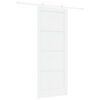 vidaXL Slankios durys 83 x 211 cm Apdirbta mediena Balta