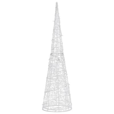 vidaXL Akrilinė LED dekoracija piramidė, šalta balta, 90cm