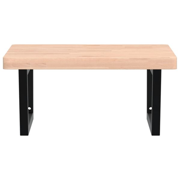 vidaXL Lentyna praustuvui, plienas ir bukmedžio medienos masyvas