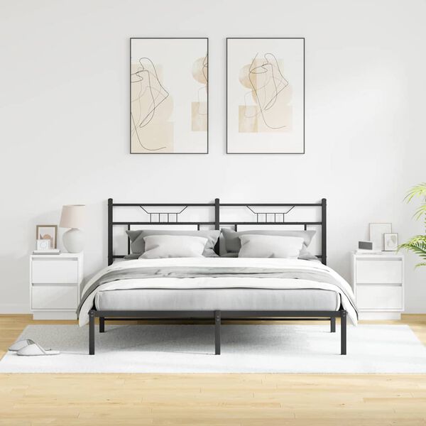 vidaXL &Scaron;alia lovos spintelė su stalčių 2 pcs Balta 39 x 34,5 x 50 cm