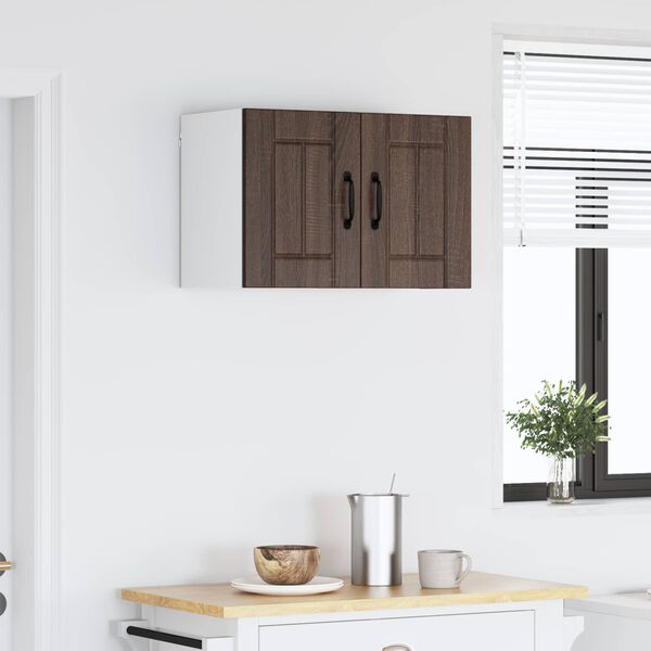 vidaXL Virtuvės sieninė spintelė Rudas ąžuolas 60 x 31 x 40 cm