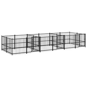 vidaXL Lauko voljeras &scaron;unims, plienas, 11,26m&sup2;