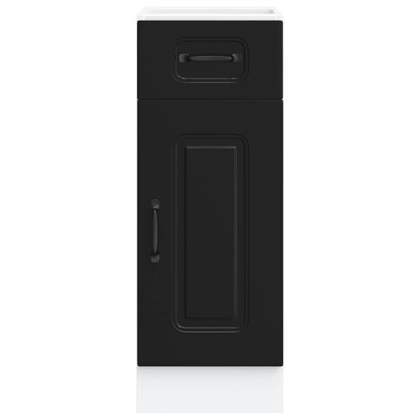 vidaXL Virtuvės spintelė, Kalmar, juoda, apdirbta mediena