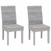 vidaXL Valgomasis krėslas GENDT 2 vnt. Balta plauna 45 x 54 x 93 cm