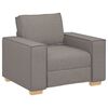 vidaXL Sofa 3 pcs Taupe 220 x 80 x 84 cm Lino mi&scaron;inio audinys