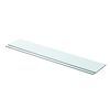 vidaXL Lentynos, 2vnt., skaidrios, 90x15cm, stiklo plok&scaron;tė (243838x2)