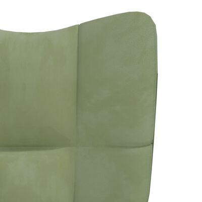 vidaXL Poilsio kėdė su pakoja, šviesiai žalios spalvos, aksomas