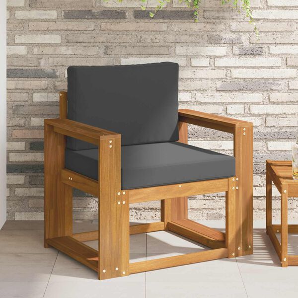 vidaXL Lauko sofa Tvirta akacijos mediena ir poliesteris Natūrali