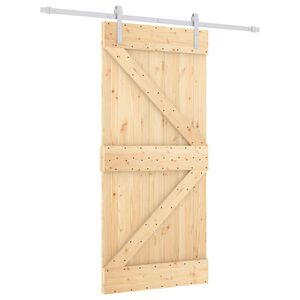 vidaXL Slankios durys Natūrali ir Balta 95 x 210 cm