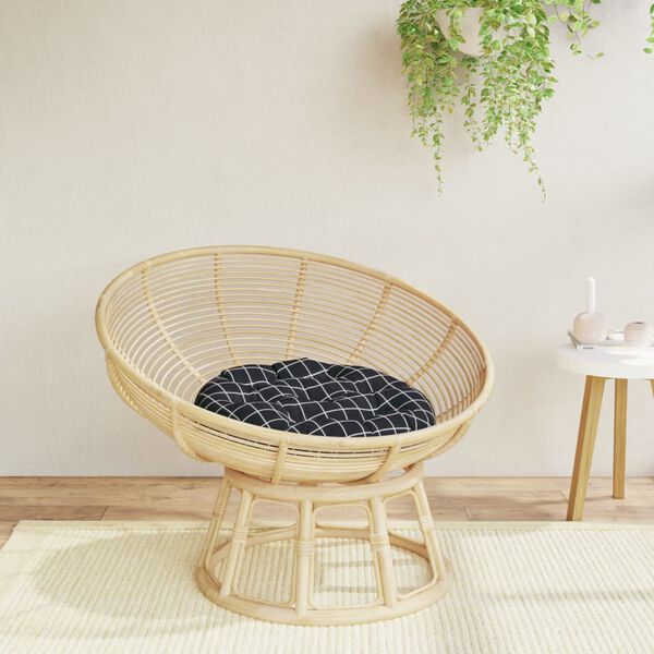 vidaXL Pagalvėlė, 60x11cm, oksfordo audinys, apskrita, languota