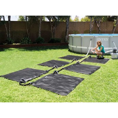Intex Saulės energija šildomas kilimėlis, juodas, 1,2x1,2m, PVC