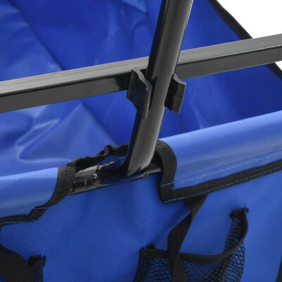 vidaXL Sulankstomas rankinis vežimėlis, mėlynas, plienas