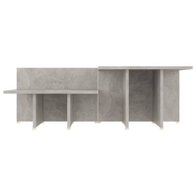 vidaXL Kavos staliukai, 2vnt., betono pilki, 111,5x50x33cm, mediena