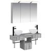 vidaXL Vonios spintos komplektas 4 pcs Pilka Sonoma 100 x 14,5 x 70 cm